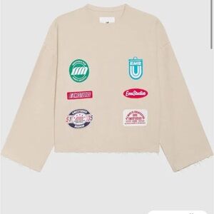 BNWT Eme Studios Patches Sand Crewneck